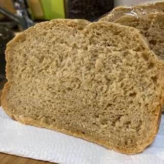 HBで作れる全粒粉ブラウワー100%の食パン